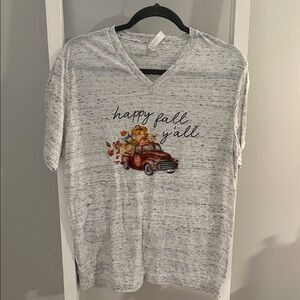 Bella Canvas Gray Short Sleeve Tee - Happy Fall Y'all